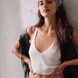 Free People Halter Ego Swift Cami White M